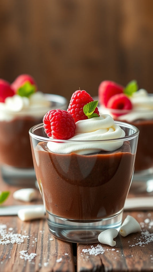 Raspberry Chocolate Mousse Cups