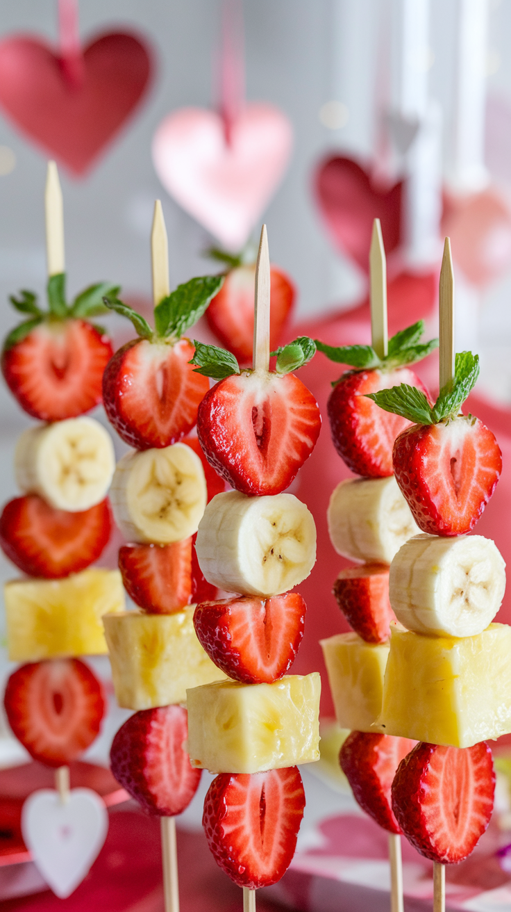 Valentine's Day Fruit Skewers