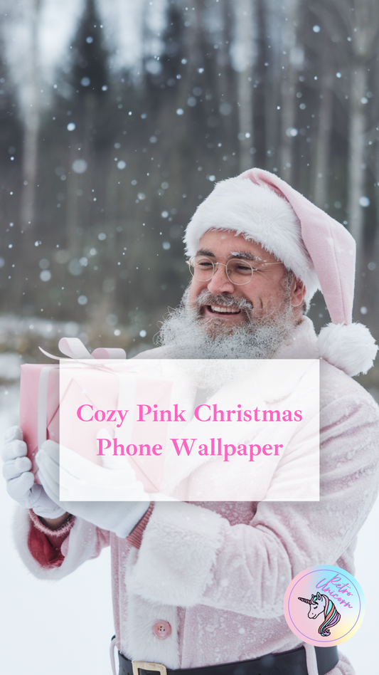 Santa in Pink Phone Wallpaper