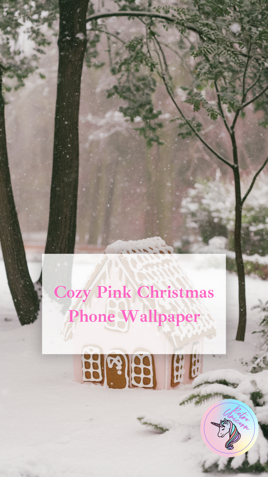 Pink Gingerbread House Phone Wallpaper