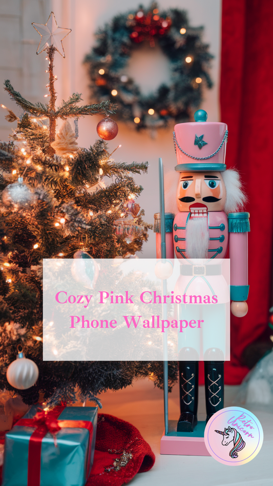 Pink Christmas Nutcracker Phone Wallpaper